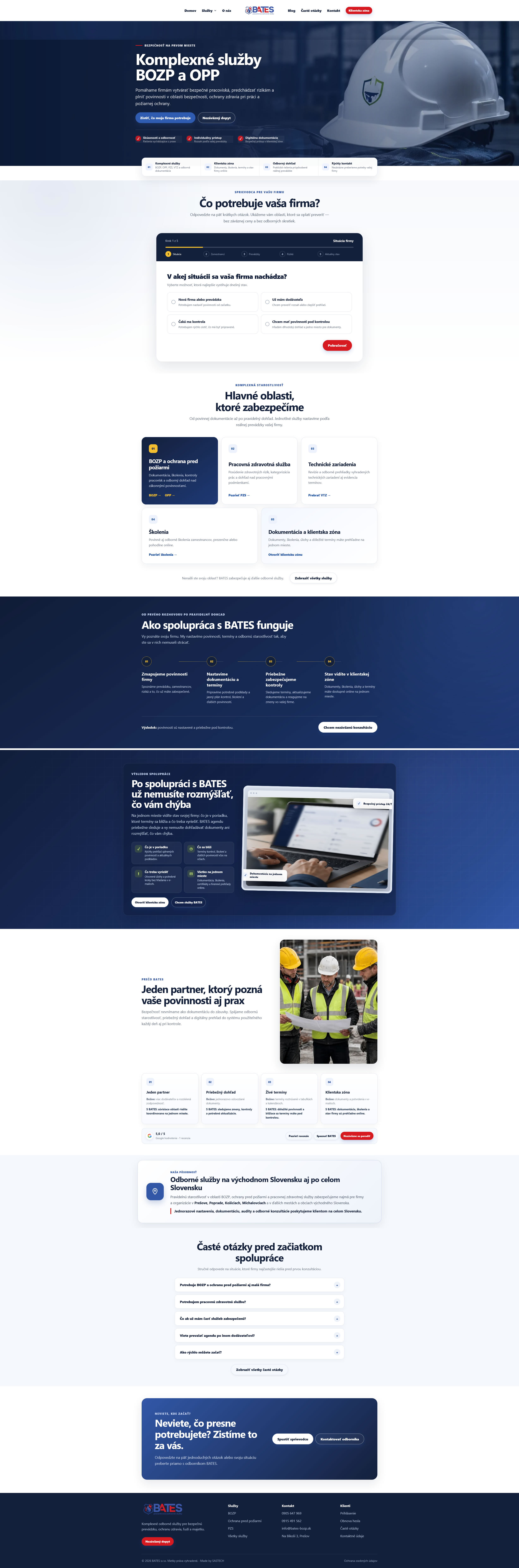 Firemný web BATES - Homepage