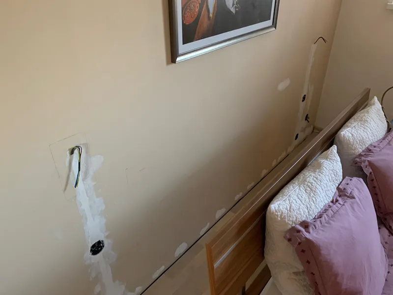 renovácia spálne - elektroinštalácia